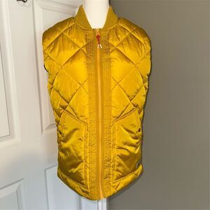 Scotch & Soda Unisex Quilted Body warmer Bomber Collar Vest Yellow / Gold Size S